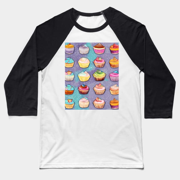 Cupcake Love Baseball T-Shirt by Bizaire